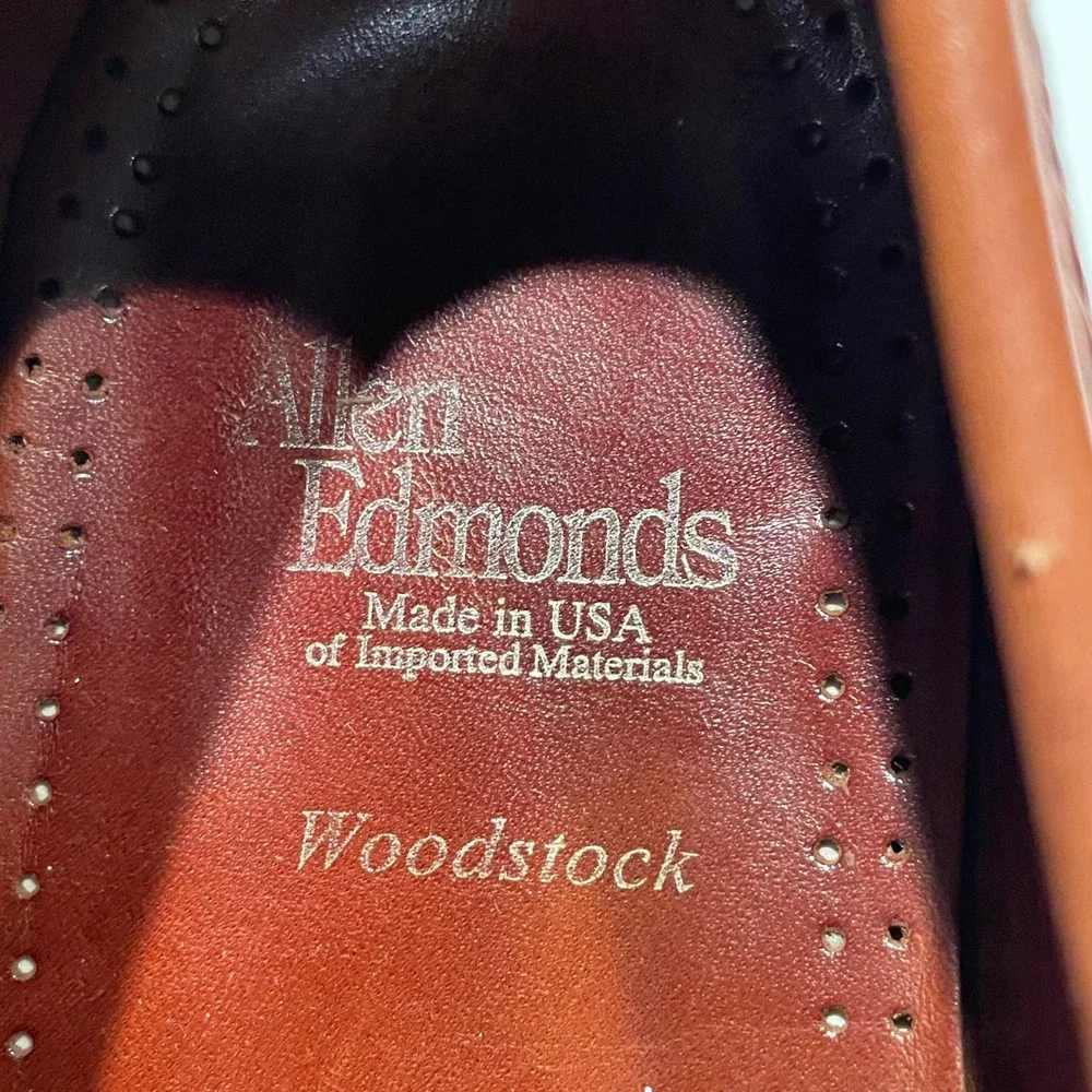 VTG Allen Edmonds Woodstock Black Brown Leather Kiltie Tassel Loafers Mens 12 D‎